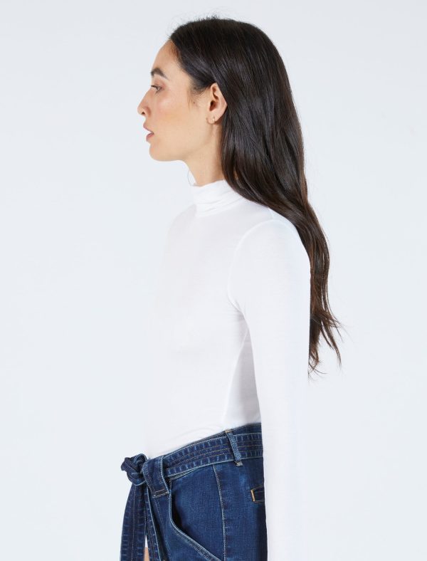 Bcbg Solid Turtleneck Long Sleeve Top - Image 4