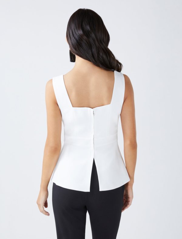 Bcbg Square-Neck Back-Tie Peplum Top - Image 6