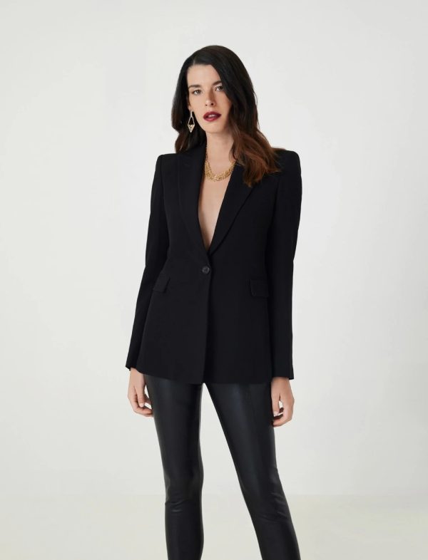 BCBG STRUCTURED TAILORED JACKET - BLACK - Image 2