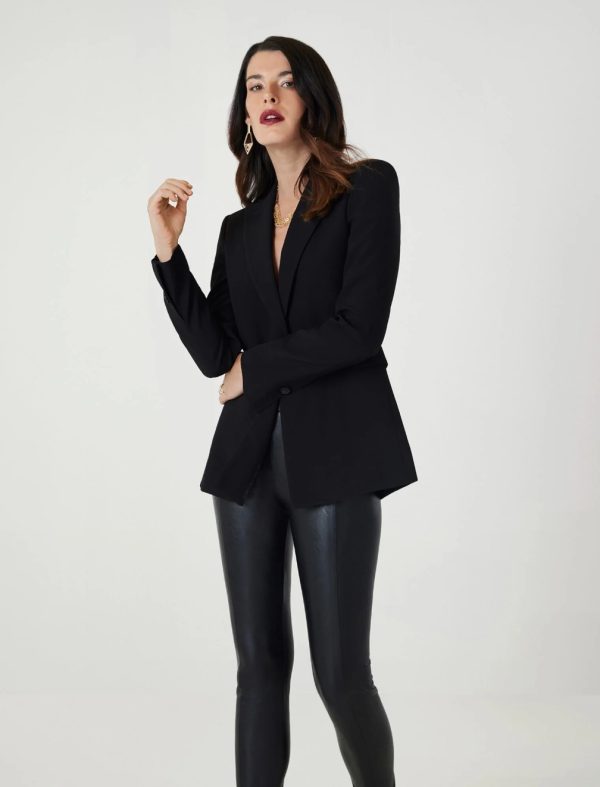 BCBG STRUCTURED TAILORED JACKET - BLACK - Image 4