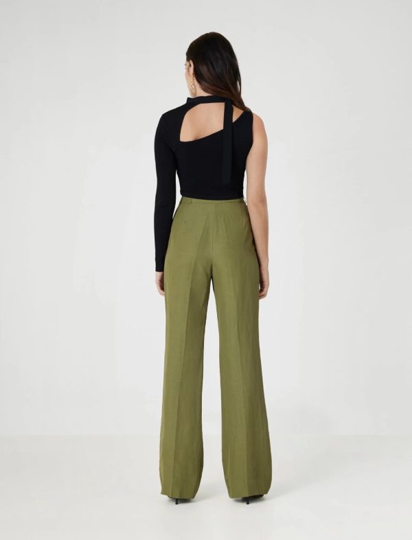 BCBG TAILORED PANT - MILITARY - Image 3