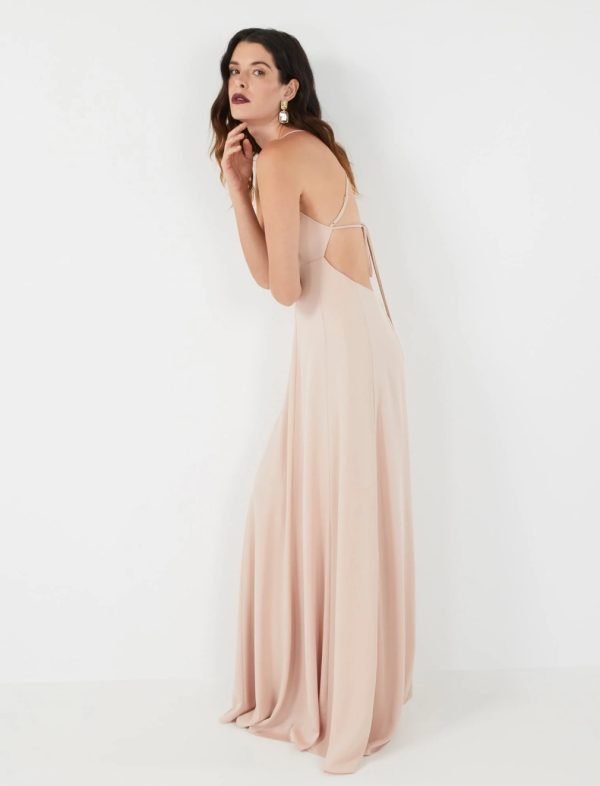 BCBG TOMAS OPEN BACK EVENING DRESS - BARE PINK - Image 3