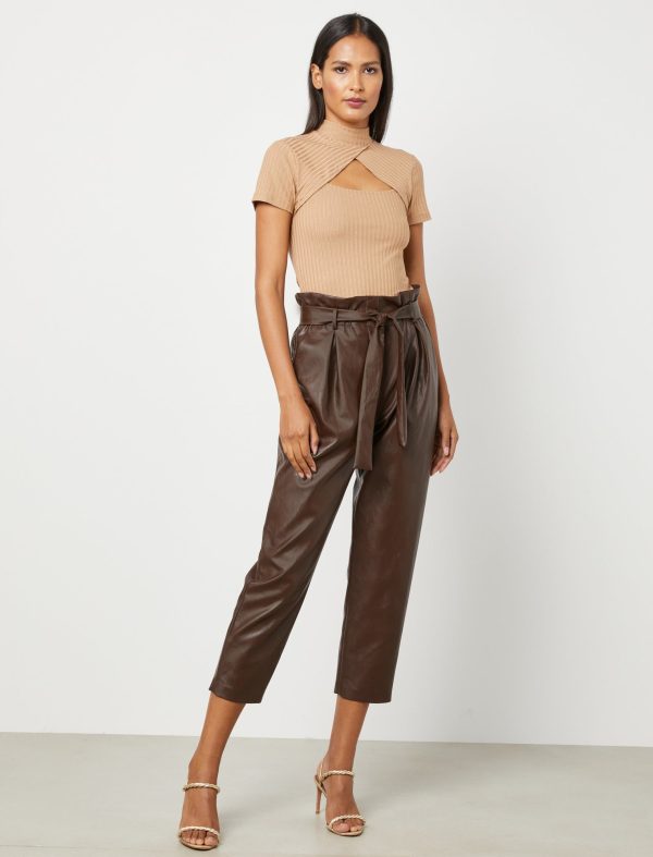 Bcbg Turtleneck Cutout Top