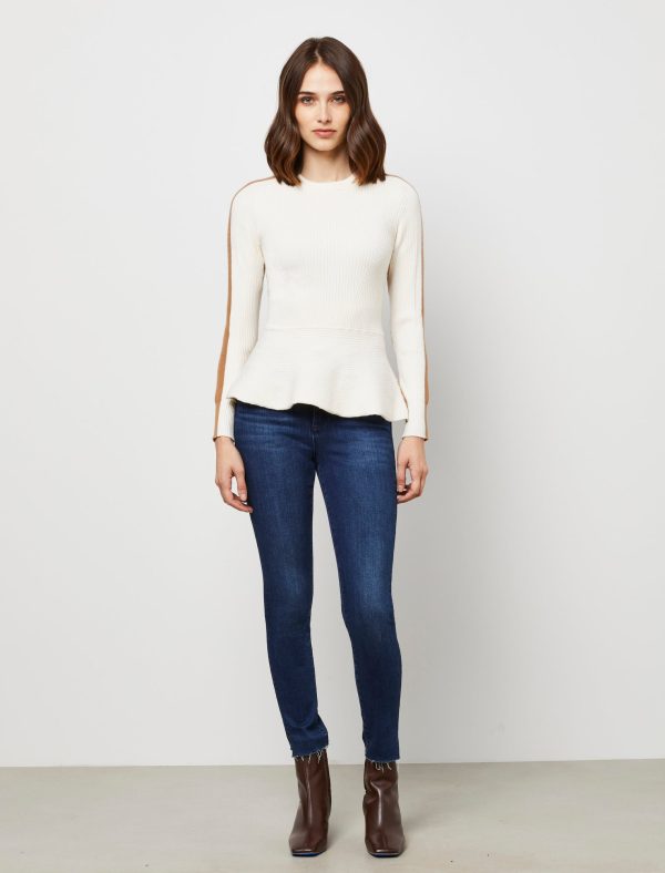 Bcbg Two-Tone Rib Knit Peplum Top - Image 19