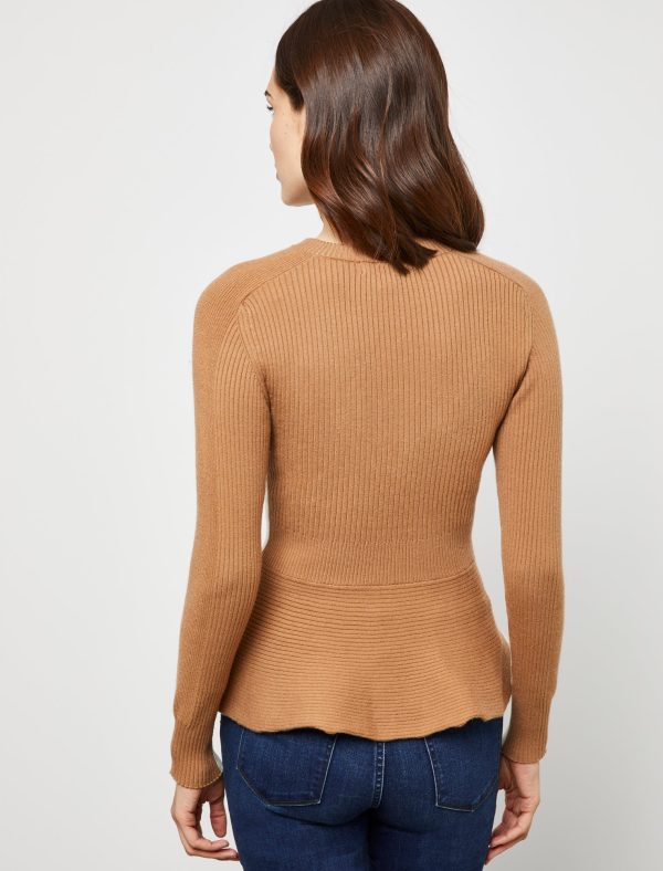 Bcbg Two-Tone Rib Knit Peplum Top - Image 38