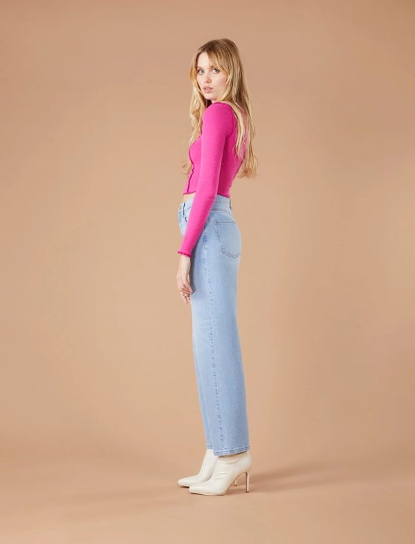 BCBG ULTRA HIGH-RISE STRAIGHT LEG JEAN BCBGENERATION - SILLARO - Image 3