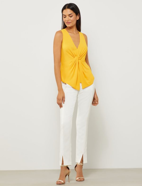 Bcbg V-Neck Gathered Knot Top - Image 2