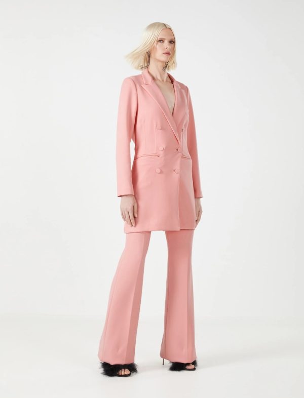 BCBG VALENTINA FLARED PANT - SALMON ROSE