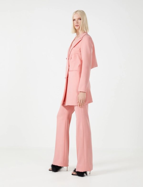 BCBG VALENTINA FLARED PANT - SALMON ROSE - Image 2