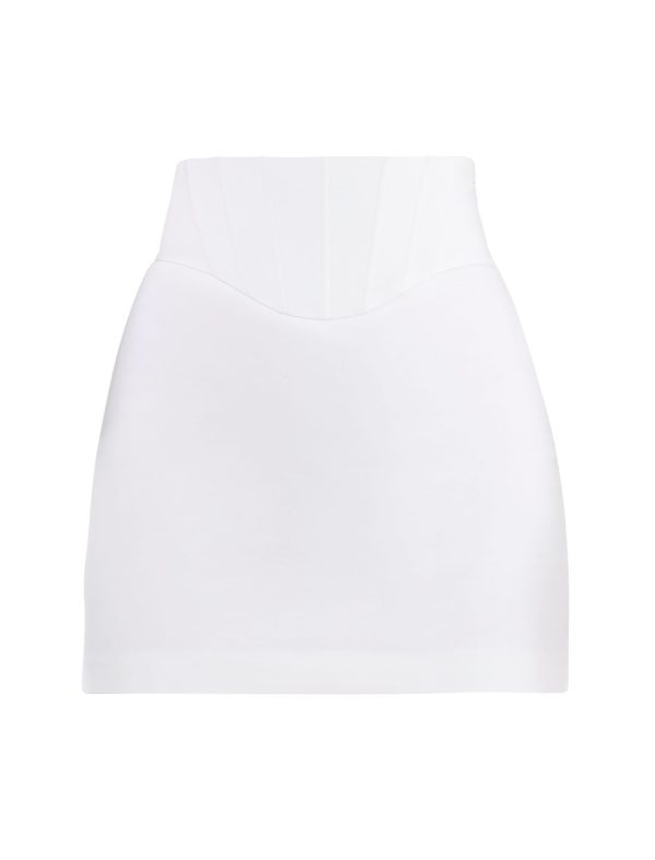 BCBG WILSHIRE CORSET SKIRT - OPTIC WHITE - Image 6