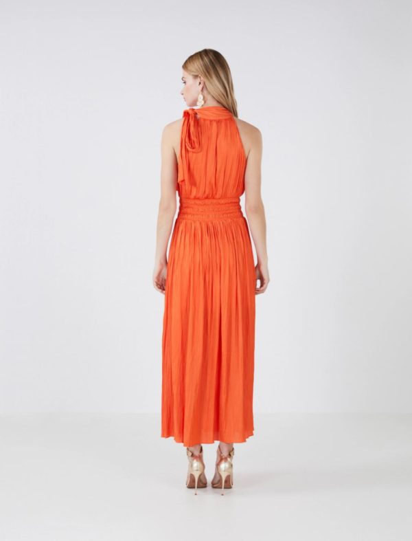 BCBG XENIA HALTER MAXI DRESS - FIRE CRACKER - Image 4