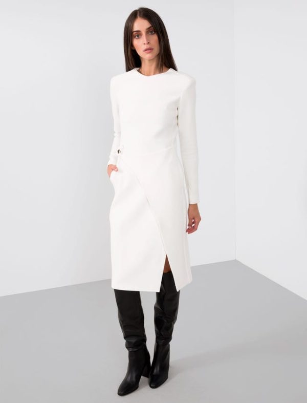 Bcbg JERSEY MILANO STITCH WRAP DRESS - Image 4