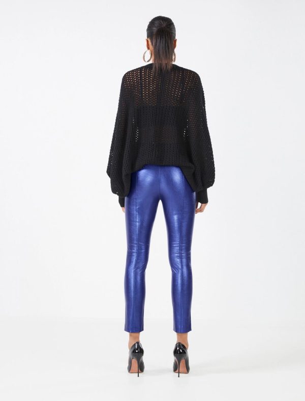 BCBG BIANCO FAUX LEATHER LEGGING - SPECTRUM BLUE - Image 3