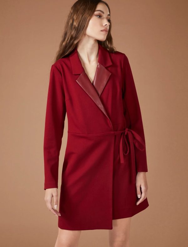 BCBG BLAZER MINI DRESS BCBGENERATION - RHUBARB - Image 3