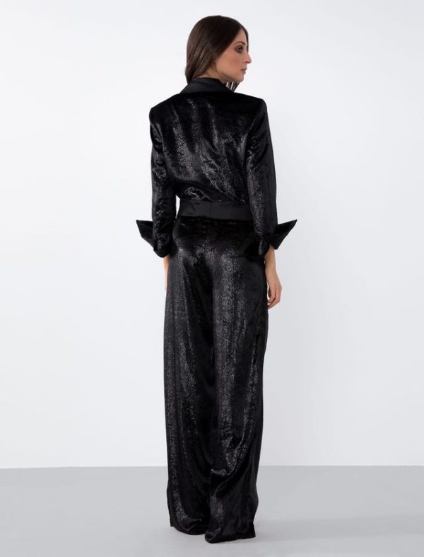 Bcbg LUREX VELVET SMOKING JUMPSUIT - Image 2