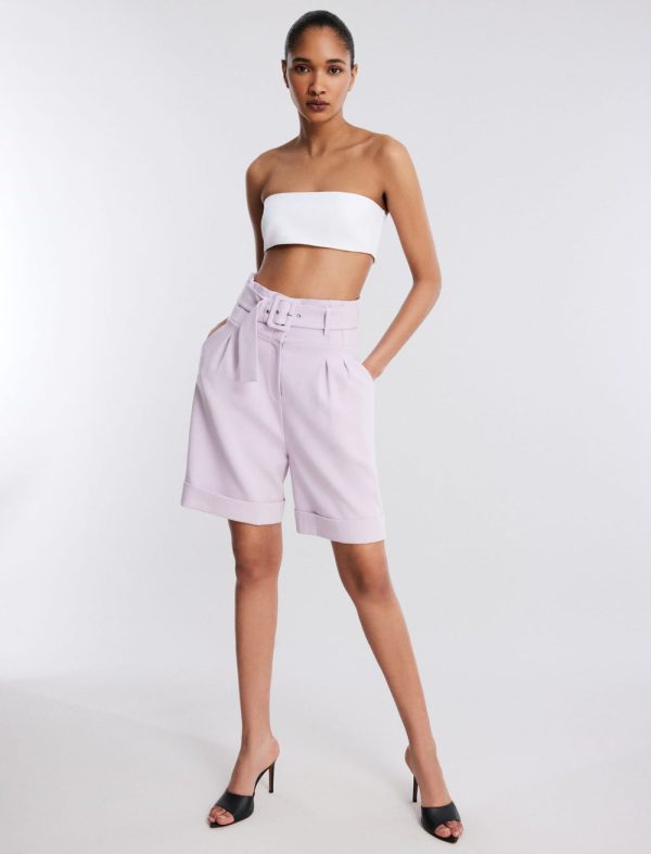 Bcbg BREE BELTED HIGH-WAIST SHORT - Image 4