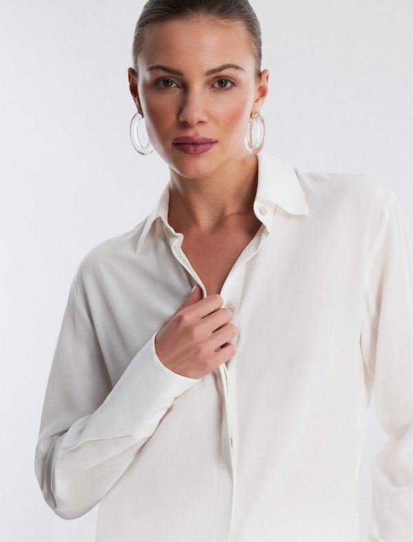 Bcbg SILK BUTTON-UP TOP - Image 6