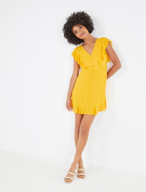 Bcbg Coraline Ruffle Mini Dress