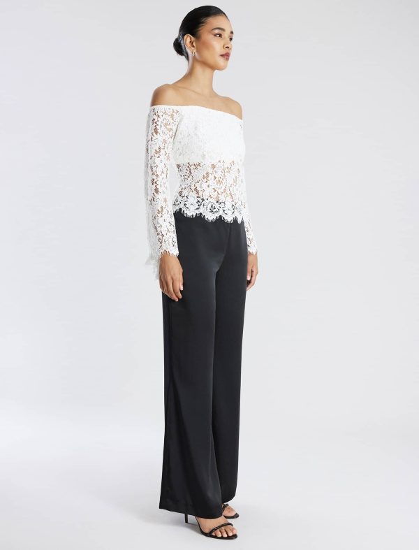 Bcbg Off-The-Shoulder Bell Sleeve Lace Top - Image 3