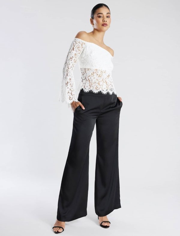 Bcbg Off-The-Shoulder Bell Sleeve Lace Top - Image 5