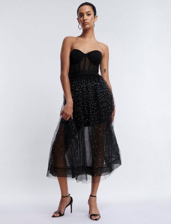 Bcbg Tulle Sparkle Midi Skirt - Image 5