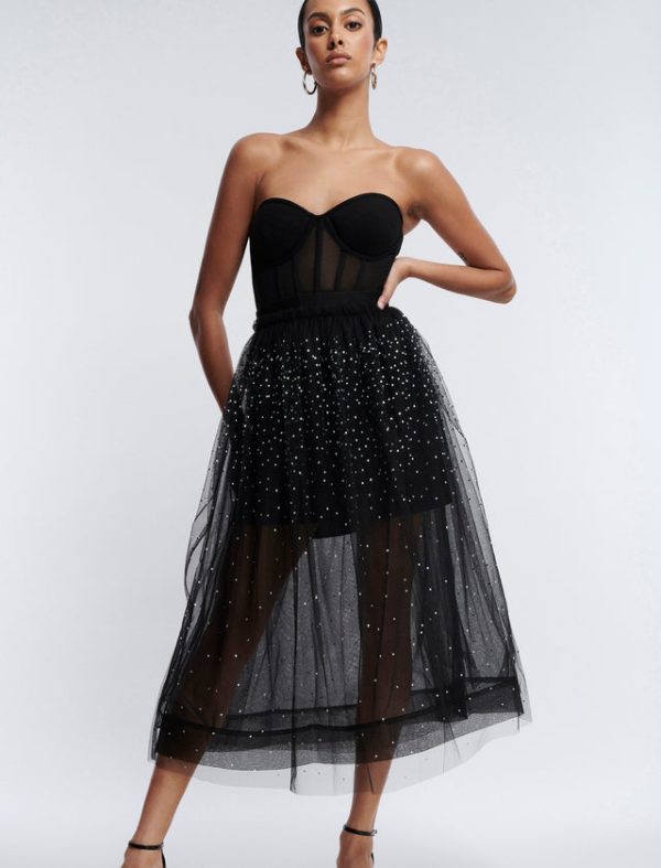 Bcbg Tulle Sparkle Midi Skirt - Image 6