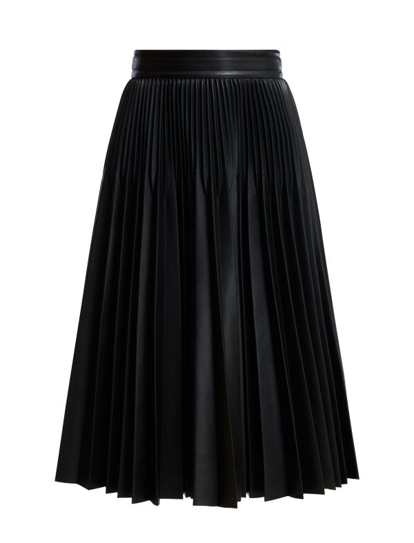 Bcbg Audette Faux Leather Pleated Midi Skirt - Image 8