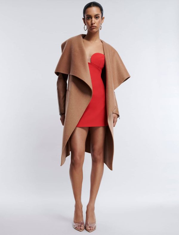 Bcbg Fiona Draped Wool Coat - Image 5