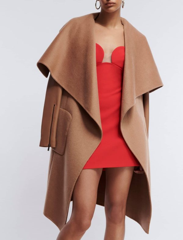 Bcbg Fiona Draped Wool Coat - Image 6