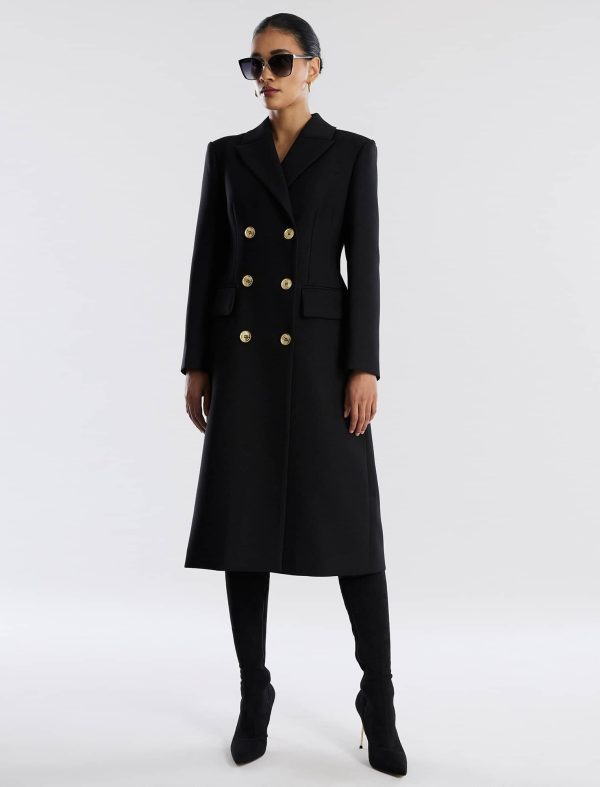 Bcbg Classic Double-Breasted Fit-And-Flare Coat - Image 2