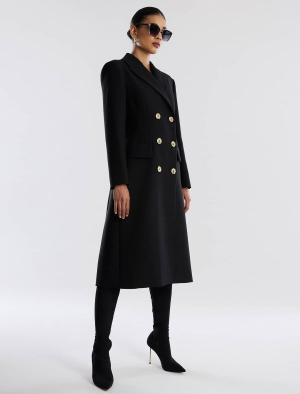 Bcbg Classic Double-Breasted Fit-And-Flare Coat - Image 3