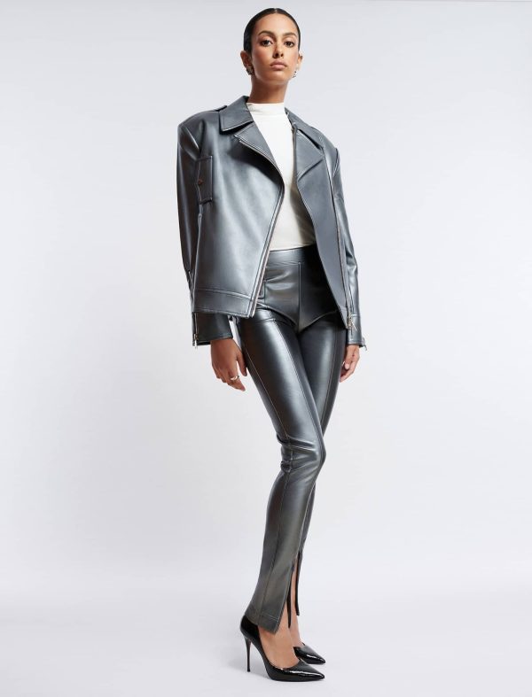 Bcbg Faux Leather Biker Jacket - Image 3