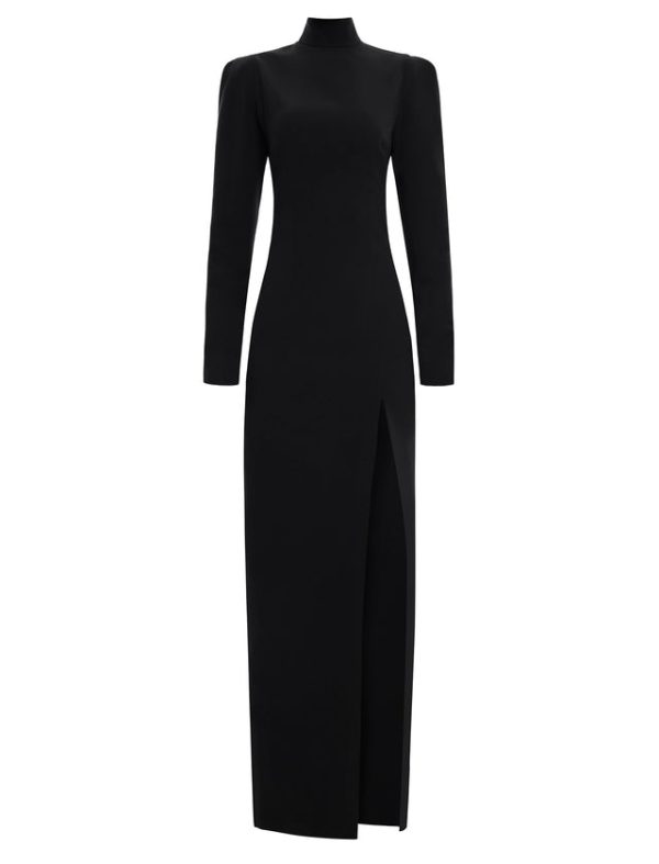 Bcbg Beatrix Mock Neck Gown Black Beauty - Image 7