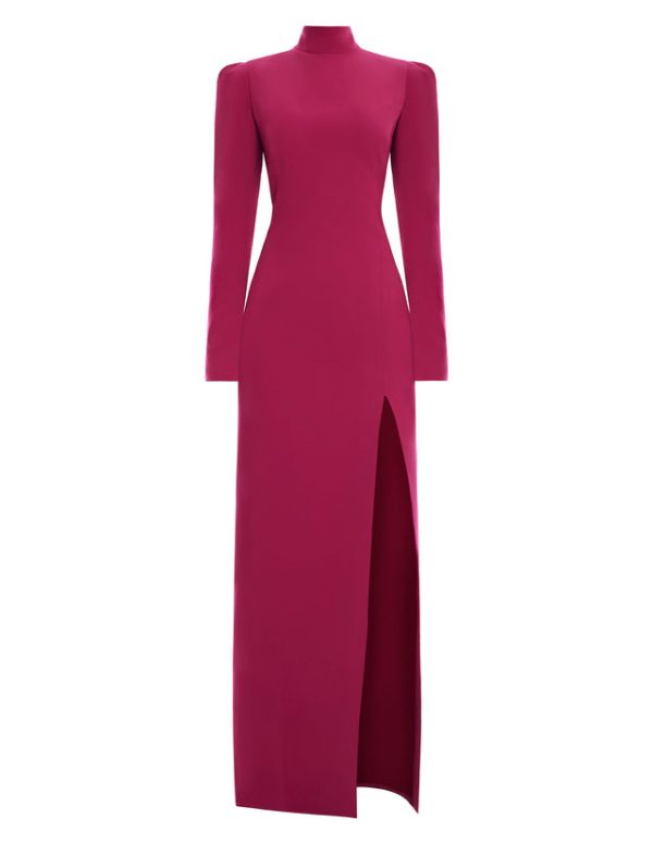 Bcbg Beatrix Mock Neck Gown GRANITE - Image 8