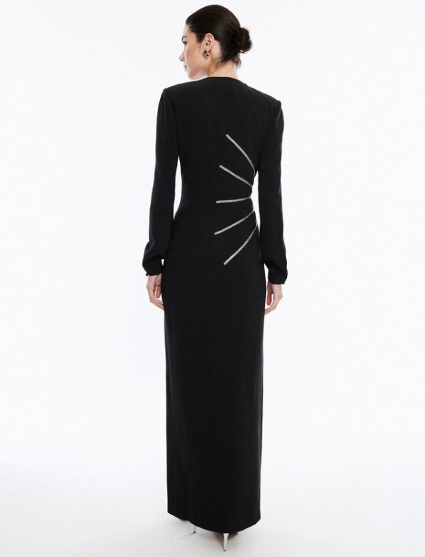 Bcbg Fletcher Long Sleeve Gown Black Beauty - Image 4