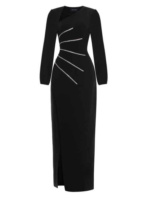 Bcbg Fletcher Long Sleeve Gown Black Beauty - Image 8