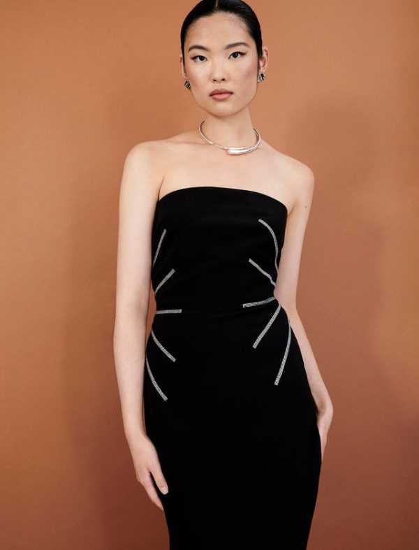 Bcbg Rhys Strapless Gown Black Beauty - Image 6