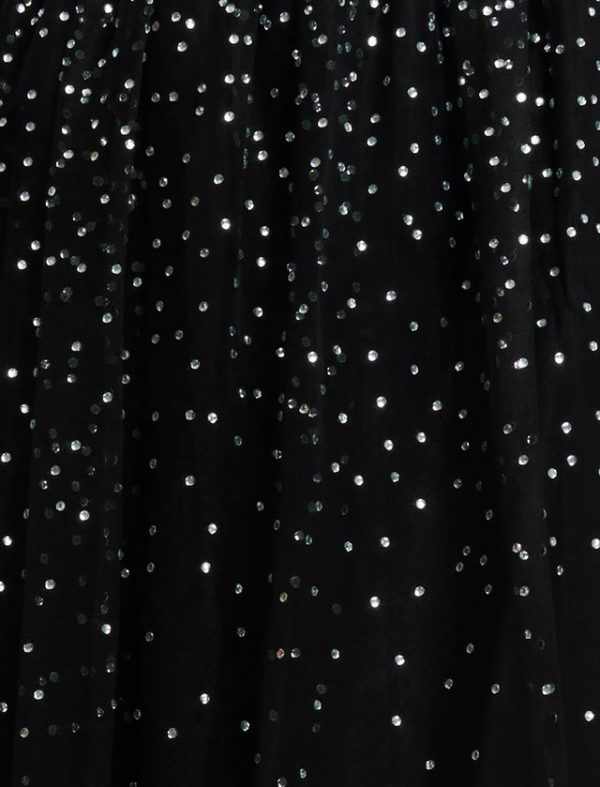 Bcbg Tulle Sparkle Midi Skirt Black - Image 7