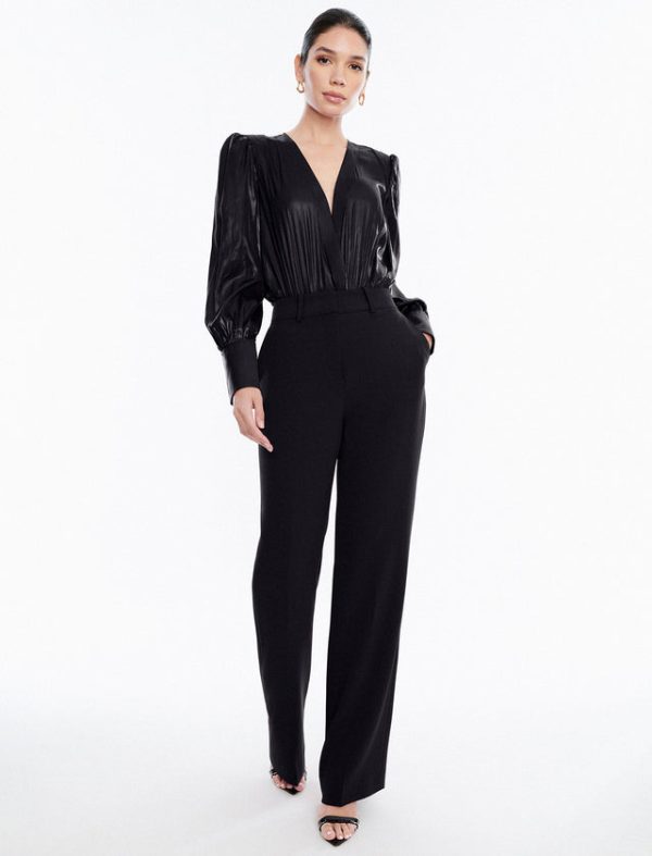 Bcbg Tailored Wide-Leg Trouser Black Beauty - Image 2