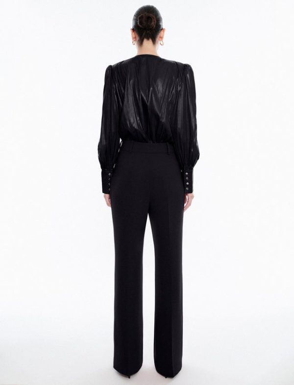 Bcbg Tailored Wide-Leg Trouser Black Beauty - Image 4