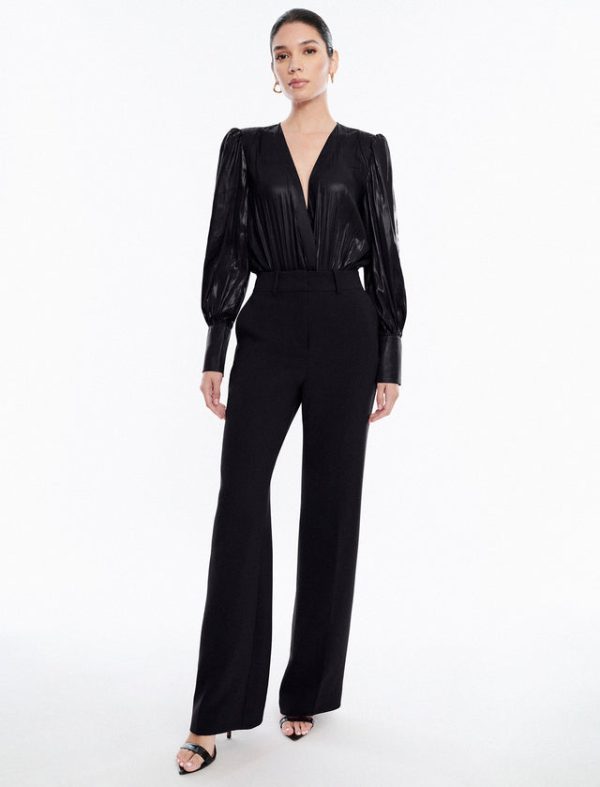 Bcbg Tailored Wide-Leg Trouser Black Beauty - Image 5