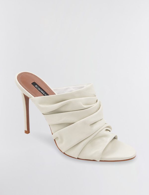 Bcbg Sarani Leather Heel Optic White