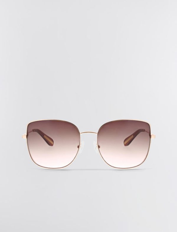 Bcbg Muse Square Sunglasses Shiny Rose Gold - Image 3