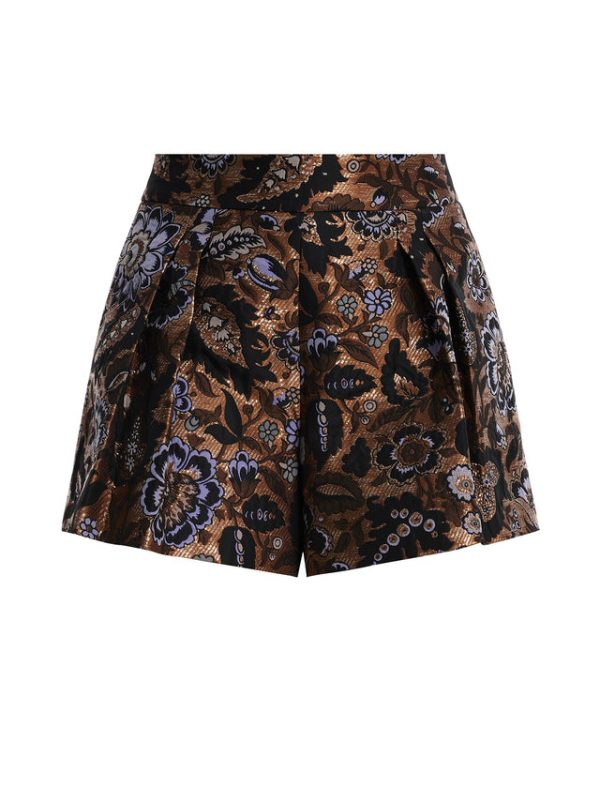 Bcbg Filipa Jacquard Flare Short GOLD MULTI - Image 8