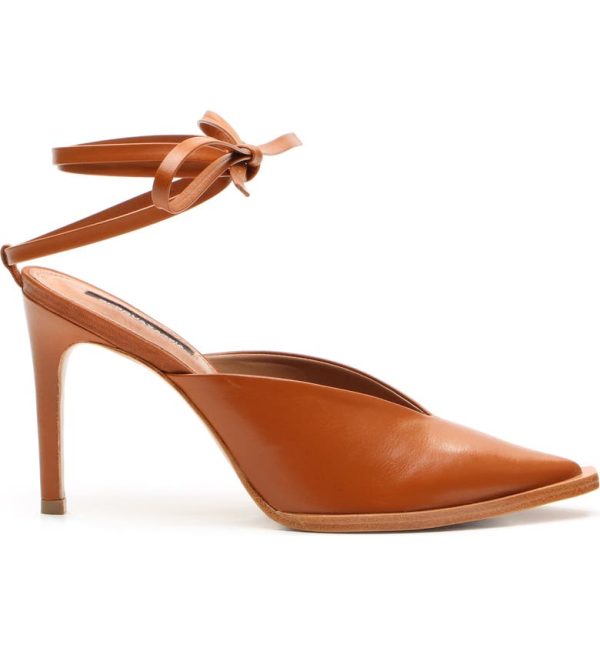 Bcbg Leonor Ankle Wrap Pointed Toe Pump Cognac - Image 2