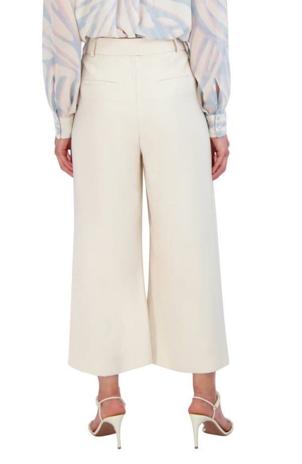 Bcbg Belted Wide Leg Pants Gardenia - Image 2