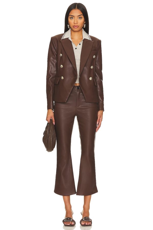 Bcbg Faux Leather Pant Chocolate - Image 2