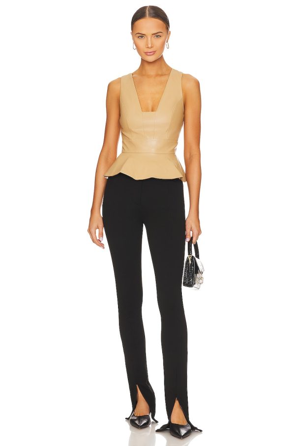 Bcbg Light Leather Top Tan - Image 2