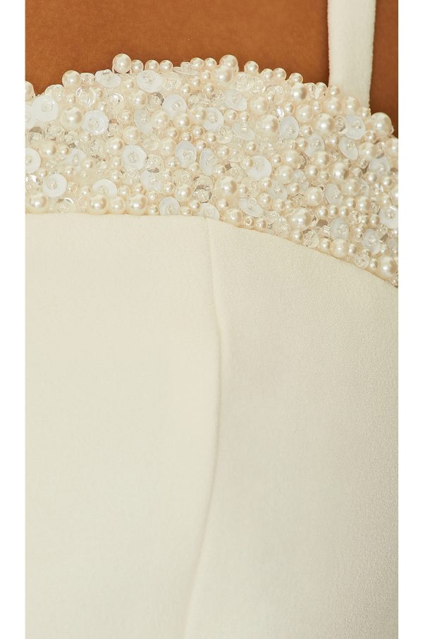 Bcbg Short Evening Dress Off White - Image 3