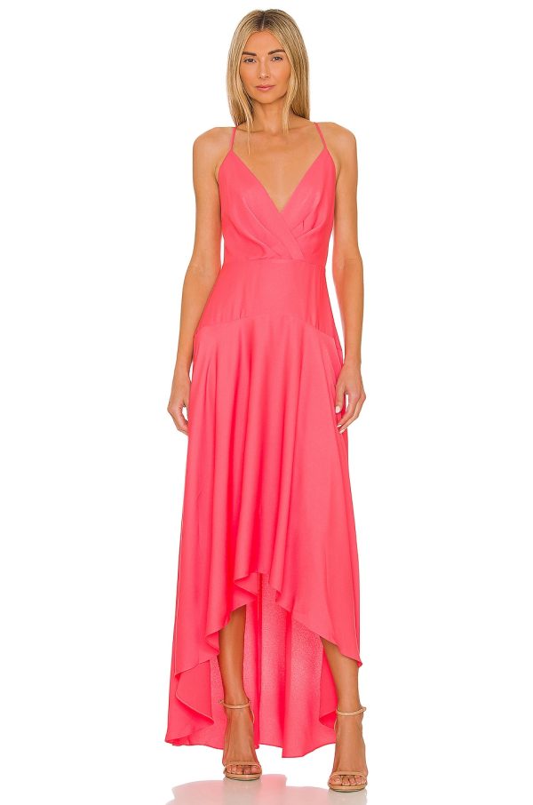 Bcbg Crossback Evening Dress Calypso Coral